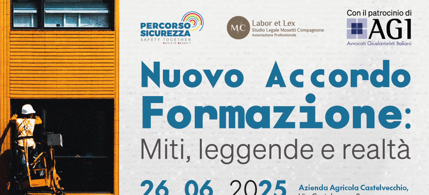 Convegno Nuovo Accordo Formazione Sicurezza